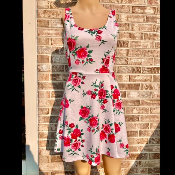 H&M Divided Rose Skater Dress - Picture 2 of 7